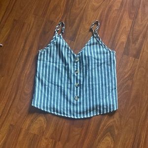 Striped loose tank top